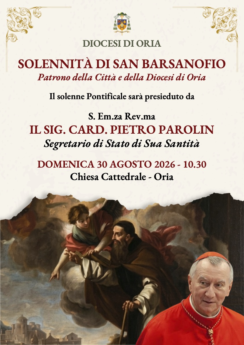La Diocesi di Oria accoglie il cardinale Parolin