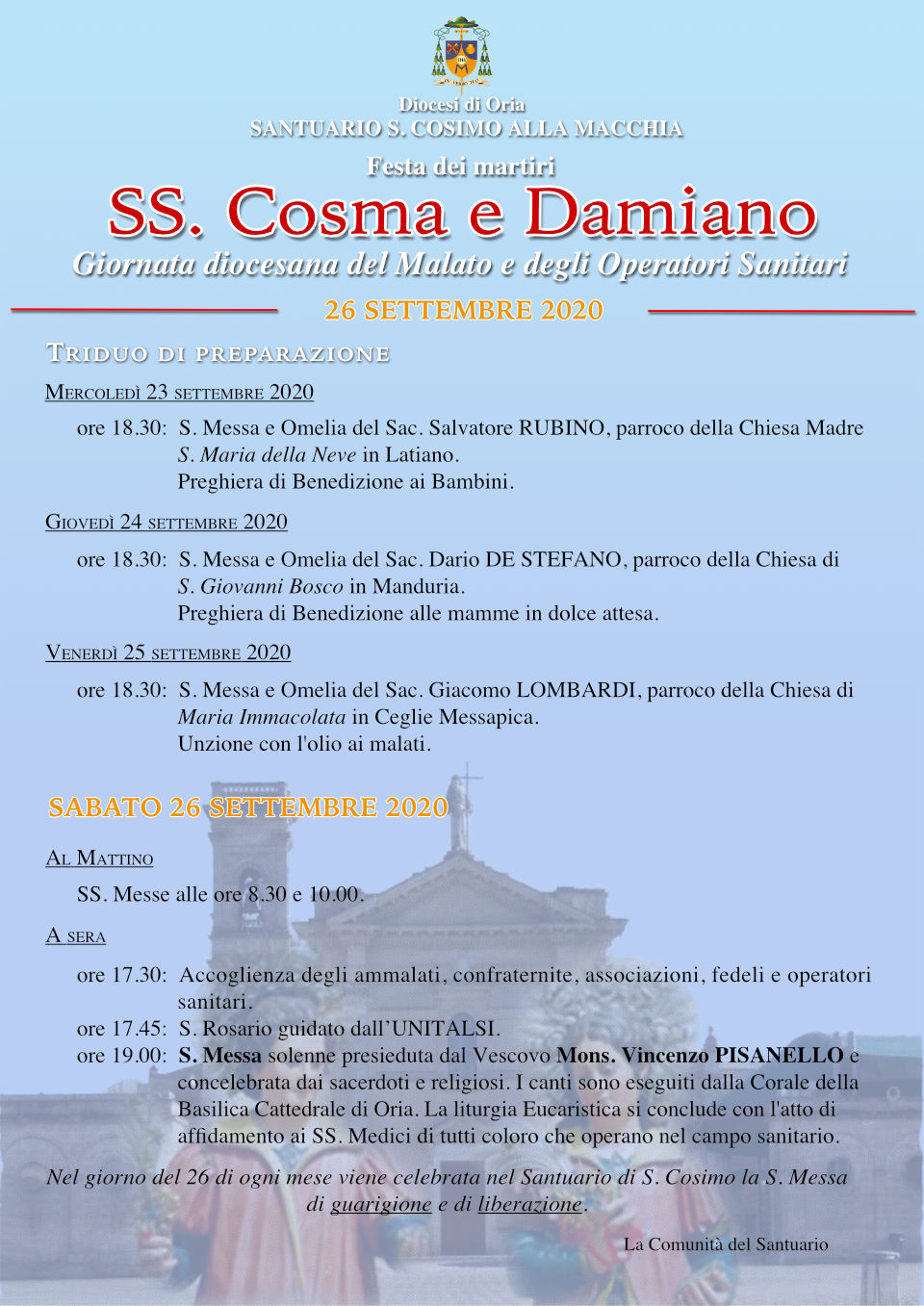 Festa SS. Medici Cosma e Damiano 2020