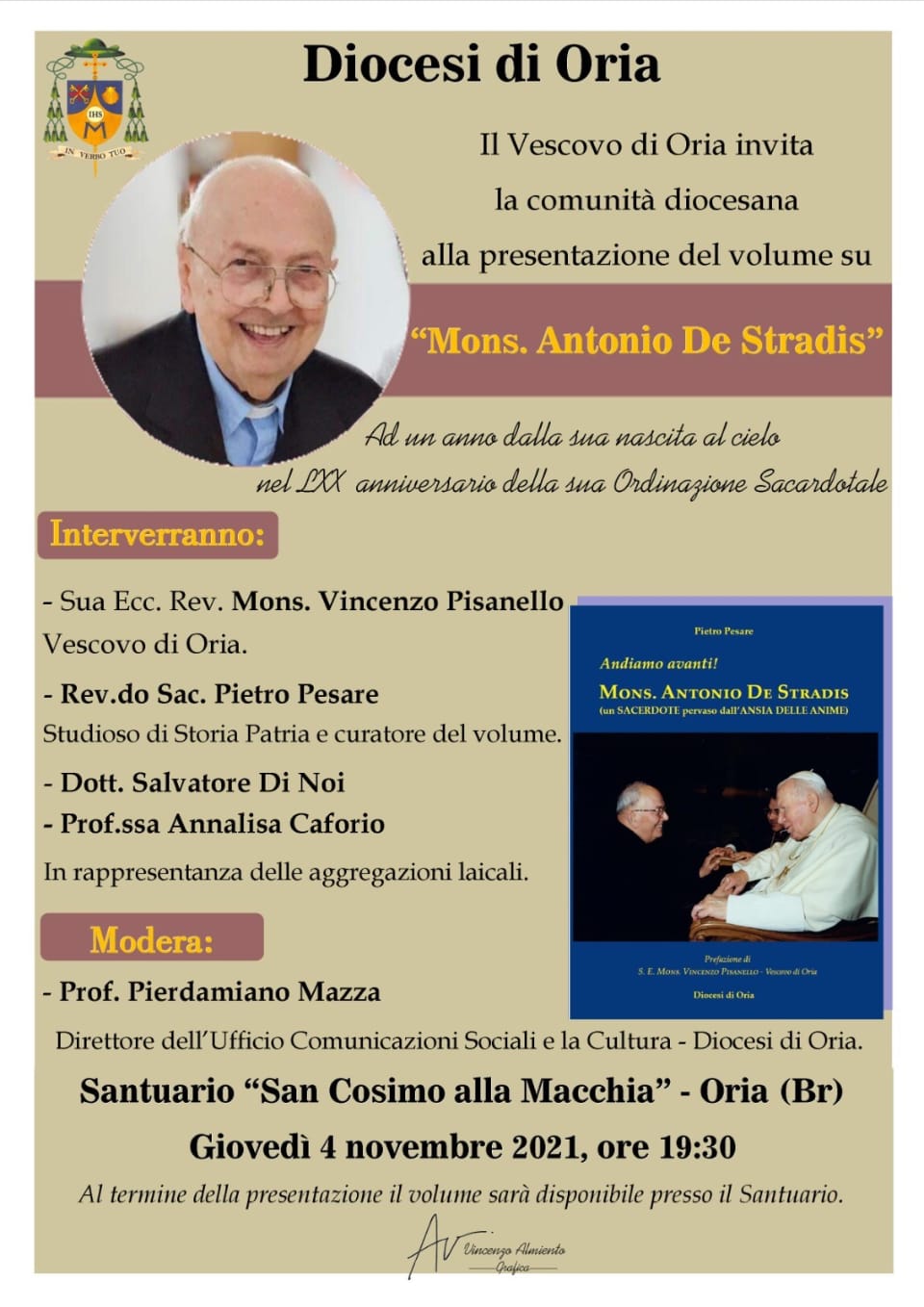 Manifesto presentazione libro Don Antonio De Stradis