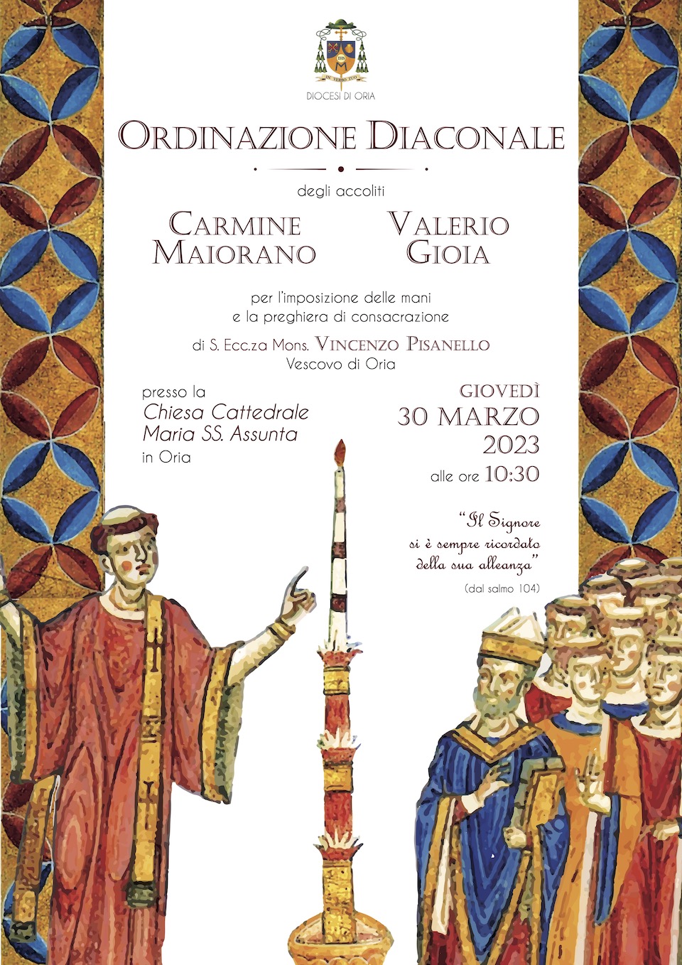 Locandina Ordinazione Diaconale Carmine Maiorano e Valerio Gioia