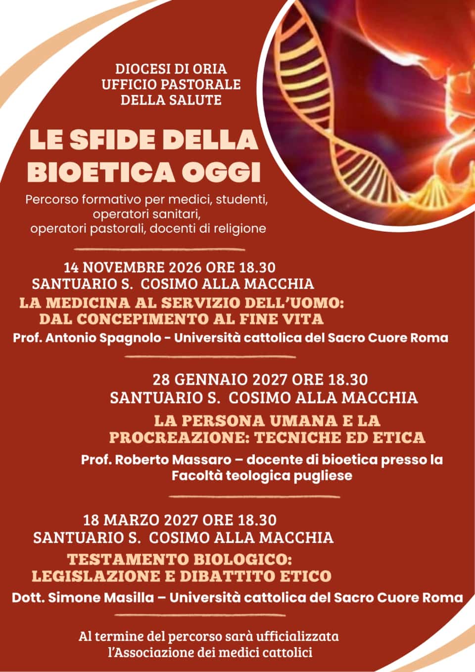 Le sfide della bioetica oggi (locandina)